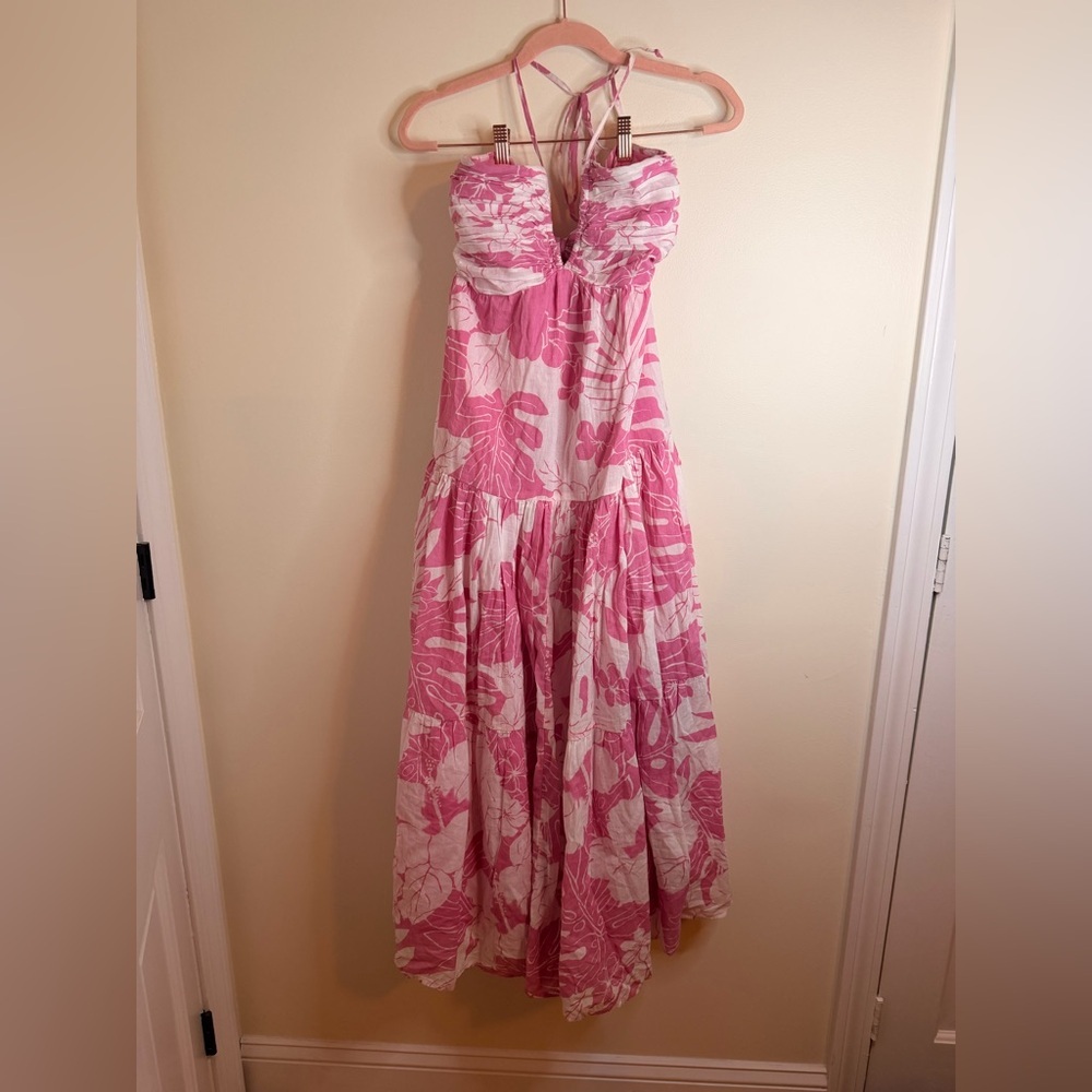 NWOT American Eagle Outfitters Pink and White Dress